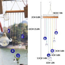Load image into Gallery viewer, Chakra Energy Clear Crystal Ball Sun-catcher Turkish Window Prisms Blue Evil Eye Light Catching Wind Chimes For Office Decor Home Garden Hanging Decoration Showpiece Lucky Gift