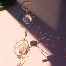 Load image into Gallery viewer, Chandelier Crystal Wind Chime Pendant Metallic Hoop Moon Rainbow Maker Sun Hanging Drop Crystal For Window Curtains Home Decor Gifts Photography Prop