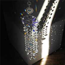 将图片加载到图库查看器,Chandelier Wind Chimes Turkish Blue Evil Eye Moon Sun Star Sun-catcher Rainbow Maker Wind Chimes Wall Hanging Crystal Prisms Hanging Pendant Home Decor Gifts Blessing Protection Decoration