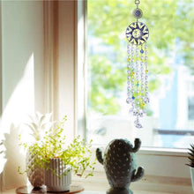 将图片加载到图库查看器,Chandelier Wind Chimes Turkish Blue Evil Eye Moon Sun Star Sun-catcher Rainbow Maker Wind Chimes Wall Hanging Crystal Prisms Hanging Pendant Home Decor Gifts Blessing Protection Decoration