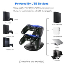 将图片加载到图库查看器,Charging Dock Station Dual Micro USB Stand for PS4 Pro