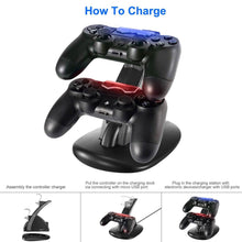 将图片加载到图库查看器,Charging Dock Station Dual Micro USB Stand for PS4 Pro
