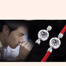 Load image into Gallery viewer, Charming 100 Languages Couple Bracelets Braided Rope Bracelet Jewelry Bangle Bracelet Women Red/Black Braided Rope Couple Bracelet Him And Her Matching Bracelet For Boyfriend Girlfriend Best Friends Valentines Gifts