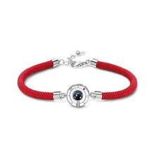 Load image into Gallery viewer, Charming 100 Languages Couple Bracelets Braided Rope Bracelet Jewelry Bangle Bracelet Women Red/Black Braided Rope Couple Bracelet Him And Her Matching Bracelet For Boyfriend Girlfriend Best Friends Valentines Gifts