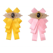 Load image into Gallery viewer, Charming Butterfly Ladies Bowtie Casual Solid Color Rhinestone Brooch Bowties For Women Fashionable Wedding Bowtie