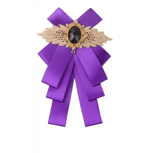 Load image into Gallery viewer, Charming Butterfly Ladies Bowtie Casual Solid Color Rhinestone Brooch Bowties For Women Fashionable Wedding Bowtie