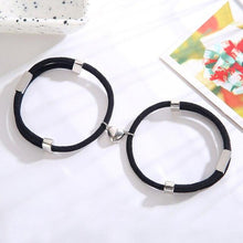 Load image into Gallery viewer, Charming Paired Bracelet Couple Adjustable Rope Heart Magnet Attract Each Other Stainless Steel Charm Magnetic Bracelets Mutual Attraction Eternal Love Relationship Matching Jewelry Gifts For Women