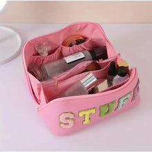 Load image into Gallery viewer, Chenille Letter Patches Cosmetic Bag