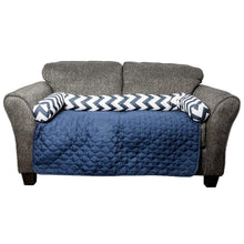 Load image into Gallery viewer, Chevron Reversible Quilted Pet Bed Chair Cover - Assorted Sizes