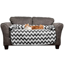Load image into Gallery viewer, Chevron Reversible Quilted Pet Bed Chair Cover - Assorted Sizes