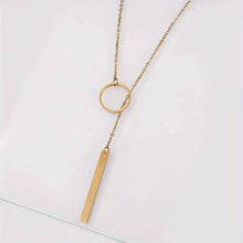Load image into Gallery viewer, Chic Ethnic-Inspired Alloy Circle & Rod Pendant Necklace