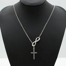 Load image into Gallery viewer, Chic Vintage-Inspired Infinity Cross Pendant Necklace