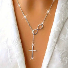 Load image into Gallery viewer, Chic Vintage-Inspired Infinity Cross Pendant Necklace