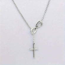 Load image into Gallery viewer, Chic Vintage-Inspired Infinity Cross Pendant Necklace