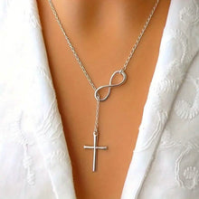 Load image into Gallery viewer, Chic Vintage-Inspired Infinity Cross Pendant Necklace