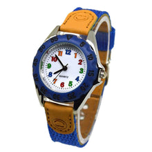 将图片加载到图库查看器,Children Cute Boys Girls Quartz Watch Kids Childrens Fabric Strap Student Time Clock Wristwatch Gifts Colorful Number Dial Time Teach Watches PU Band Analog Quartz Children Sport Outdoor Boys Kids Wrist Watches