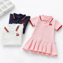 Load image into Gallery viewer, Children Dress Spring Summer Turn-Down Collar