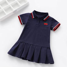 Load image into Gallery viewer, Children Dress Spring Summer Turn-Down Collar