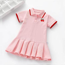 Load image into Gallery viewer, Children Dress Spring Summer Turn-Down Collar