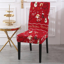 将图片加载到图库查看器,Christmas Chair Cover Stretch Seat Case Spandex Chair Covers Elastic for Kitchen Dining Room Chair Banquet Slipcovers Persons Chair Cover for Christmas Kitchen Decoration Restaurant Holiday Festival Party