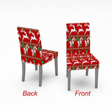 将图片加载到图库查看器,Christmas Chair Cover Stretch Spandex Digital Printed Silla Kitchen Dining Chair Covers Home Party Xmas Decor Stretch Chair Cover for Dining Room Chair Protector Seat Cover Stretch Slipcover Christmas Bell Furniture For Living Room Ceremony Hotel