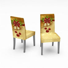 Load image into Gallery viewer, Christmas Chair Covers Santa Printed Elastic Stretch Dining Room Chair Slipcover Kitchen Seat Cover Spandex Home Decor chair Stretch Removable Washable Dining Room Chair Protector Slipcovers Christmas Decoration/Home Decor Dining Room Seat Cover