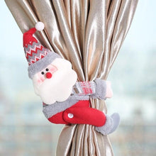 Load image into Gallery viewer, Christmas Curtain Holder Merry Christmas Decoration For Home Ornament New Year Santa Claus Xmas Curtain Home Decorr Creative Curtain Tieback Hold Back Fastener Christmas Wine Bottle Topper for Xmas Holiday Home Window Decorations