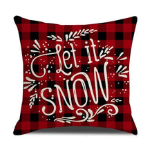 Load image into Gallery viewer, Christmas Decoration Cushion Cover Decorative Throw Pillow Cover Christmas Decor Xmas Winter Decorations Holiday Pillows Cushion Case Candle Pine Tree Deer Sleigh Printed Pillow Cover Xmas 45X45CM