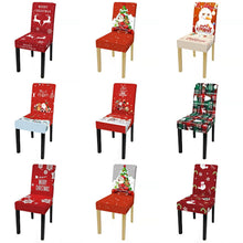 Load image into Gallery viewer, Christmas Decoration Set Stylish Christmas Chair Cover Decoration Jacquard Removable Washable Cushion Covers Armchair Modern For Home Banquet Hotel Spandex Holiday Parsons Chair Cover for Christmas Decoration Home Decor Ceremony Santa Claus