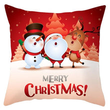 将图片加载到图库查看器,Christmas Decorations Snowflake Santa Claus Merry Christmas Cover Cushion Pillowcase Xmas Holiday Couch Pillows Rustic Christmas Decorations Winter Pillowcase for Living Room Home Happy New Year