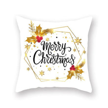 将图片加载到图库查看器,Christmas Decorations Snowflake Santa Claus Merry Christmas Cover Cushion Pillowcase Xmas Holiday Couch Pillows Rustic Christmas Decorations Winter Pillowcase for Living Room Home Happy New Year