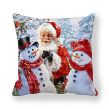 Load image into Gallery viewer, Christmas Ornaments Merry Christmas Decorations Throw Pillow Covers Santa Claus Snowman Merry Christmas Decorative Pillow Cases Home Decor Navidad Home Decor Cushion Cover Happy New Year 2022 45x45CM