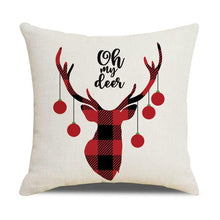 Load image into Gallery viewer, Christmas Pillow Covers Xmas Decorative Christmas Pillow Covers Christmas Decor Pillow Cases Retro Beautiful Cushion Cover Throw Pillowcase Winter Holiday Cushion Case For Home Decor 45x45CM