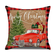 Load image into Gallery viewer, Christmas Pillow Covers Xmas Decorative Christmas Pillow Covers Christmas Decor Pillow Cases Retro Beautiful Cushion Cover Throw Pillowcase Winter Holiday Cushion Case For Home Decor 45x45CM