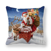 将图片加载到图库查看器,Christmas Pillowcase Holiday Decoration Christmas Santa Pillow Covers Santa Claus Pillow Covers Christmas Sofa Throw Pillow Home Cushion Cover Christmas Snowman Print Pillowcase Letter 45x45CM