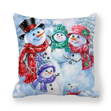 将图片加载到图库查看器,Christmas Pillowcase Holiday Decoration Christmas Santa Pillow Covers Santa Claus Pillow Covers Christmas Sofa Throw Pillow Home Cushion Cover Christmas Snowman Print Pillowcase Letter 45x45CM