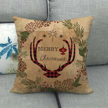 Load image into Gallery viewer, Christmas Pillowcase Sofa Cushion Cover Christmas Pillow Covers Merry Christmas Series Santa Claus Snowman With Xmas Gift Decorations Throw Pillow Linen Pillow Case 45x45CM