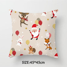 将图片加载到图库查看器,Christmas Pillowcase Tree Santa Claus Cushion Cover Christmas Pillow Case Decorative Santa Claus Xmas Throw Pillowcase Cotton Linen Square Cushion Pillow Covers