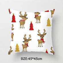 将图片加载到图库查看器,Christmas Pillowcase Tree Santa Claus Cushion Cover Christmas Pillow Case Decorative Santa Claus Xmas Throw Pillowcase Cotton Linen Square Cushion Pillow Covers