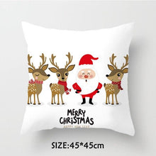 将图片加载到图库查看器,Christmas Pillowcase Tree Santa Claus Cushion Cover Christmas Pillow Case Decorative Santa Claus Xmas Throw Pillowcase Cotton Linen Square Cushion Pillow Covers