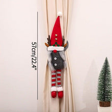 Load image into Gallery viewer, Christmas Plaid Curtain Buckle Santa Snowman Curtain Tiebacks Tie Rope Christmas Decor Curtain Buckle Bandage Curtain Tieback Santa Curtain Buckle Tieback Curtain Holder Fastener Doll Wine Bottle Topper For Home Window Decorations Christmas Ornaments