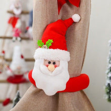 Load image into Gallery viewer, Christmas Plaid Curtain Buckle Santa Snowman Curtain Tiebacks Tie Rope Christmas Decor Curtain Buckle Santa Claus Holdback Decor Snowman Drapes Holder For Home Window Xmas Ornaments Gift