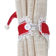Load image into Gallery viewer, Christmas Plaid Curtain Buckle Santa Snowman Curtain Tiebacks Tie Rope Christmas Decor Curtain Buckle Santa Claus Holdback Decor Snowman Drapes Holder For Home Window Xmas Ornaments Gift