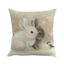 Load image into Gallery viewer, Christmas Printing Sofa Bed Home Decor Pillow Cover Pillow Case Holiday Decorative Christmas Throw Pillows Cotton Linen Winter Snowman Wolf Deer Pillow Covers Cases for Home