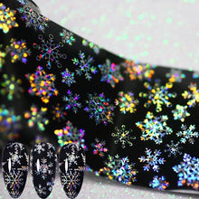 将图片加载到图库查看器,Christmas Silver Snowflakes Nail Art Foil Transfer Glitter Stickers 3D Nail Art Decals Designer Manicuring Decoration Xmas Gift Nails Snowflake Nail Art Stickers Decals Christmas Nail 3D Self Adhesive Nail Stickers for Acrylic Nails Snowflake