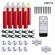 将图片加载到图库查看器,Christmas Tree Clip Candle Warm White Battery Operated Waterproof LED Flameless Taper Ivory Floating Candles with Remote Timer Ideal For Home Flameless Flashing With Remote And Suction Cup LED Candles For Halloween Birthday Garden Decoration