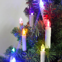 将图片加载到图库查看器,Christmas Tree Clip Candle Warm White Battery Operated Waterproof LED Flameless Taper Ivory Floating Candles with Remote Timer Ideal For Home Flameless Flashing With Remote And Suction Cup LED Candles For Halloween Birthday Garden Decoration
