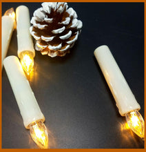 将图片加载到图库查看器,Christmas Tree Clip Candle Warm White Battery Operated Waterproof LED Flameless Taper Ivory Floating Candles with Remote Timer Ideal For Home Flameless Flashing With Remote And Suction Cup LED Candles For Halloween Birthday Garden Decoration