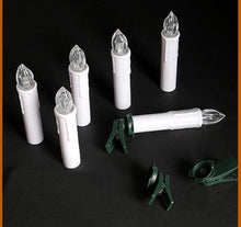 将图片加载到图库查看器,Christmas Tree Clip Candle Warm White Battery Operated Waterproof LED Flameless Taper Ivory Floating Candles with Remote Timer Ideal For Home Flameless Flashing With Remote And Suction Cup LED Candles For Halloween Birthday Garden Decoration