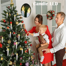 将图片加载到图库查看器,Christmas Tree Clip Candle Warm White Battery Operated Waterproof LED Flameless Taper Ivory Floating Candles with Remote Timer Ideal For Home Flameless Flashing With Remote And Suction Cup LED Candles For Halloween Birthday Garden Decoration
